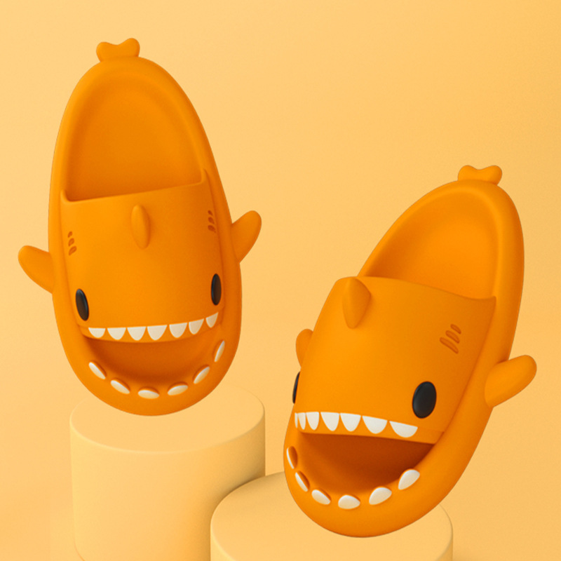 Adult's Slippers Indoor Outdoor Funny Shark Cartoon - Picture 33 of 40