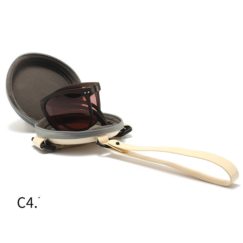 Trendy Foldable Sunglasses For Women TR Polarized Folding Sun Glasses - Picture 8 of 13