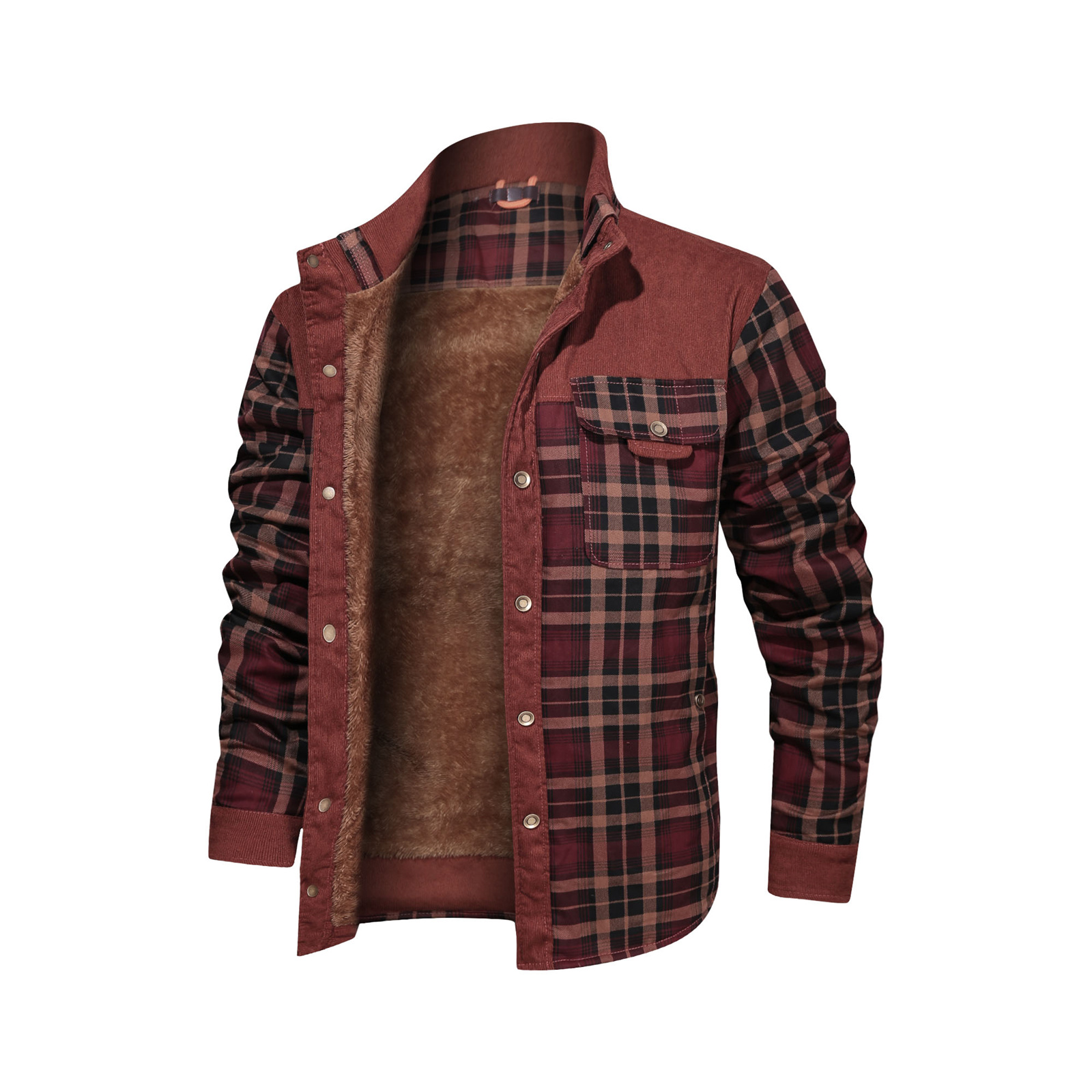 Men's Coat Fleece Thickened Military Coat Autumn Winter Coat Men's Brand Clothin - Picture 5 of 8