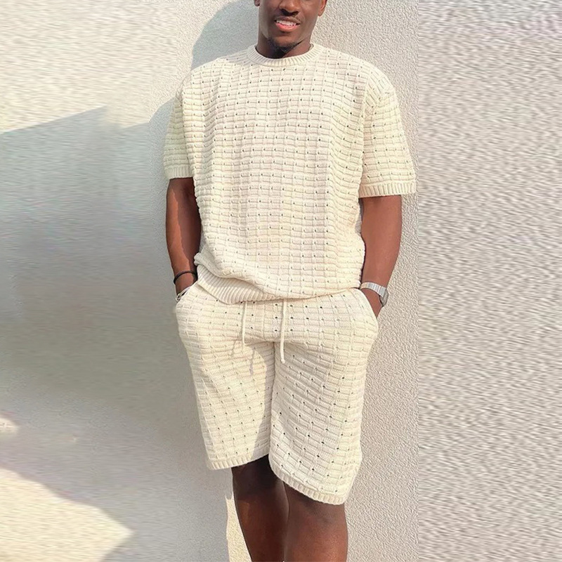 Men's Summer Suit Fashion Hippie Style Shirt and Shorts - Bild 8 von 8