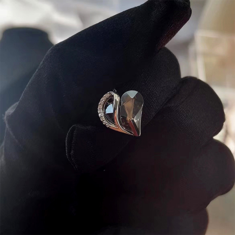 Edle 925 Silber Herzkette funkelnde Kristalle Halskette Damen Frauen Geschenk - Bild 8 von 12