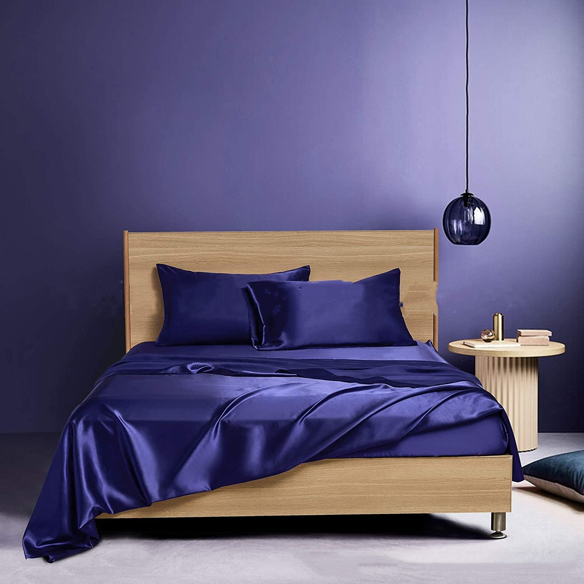 100% Momme Four-piece Set Of Luxury Silk Bedding Sheets and Fitted Sheets - Picture 12 of 15