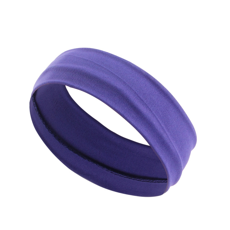 Women's Plain Sports Headband Yoga Hair Band Elastic And Sweat-absorbing Hair Ba - Picture 11 of 16