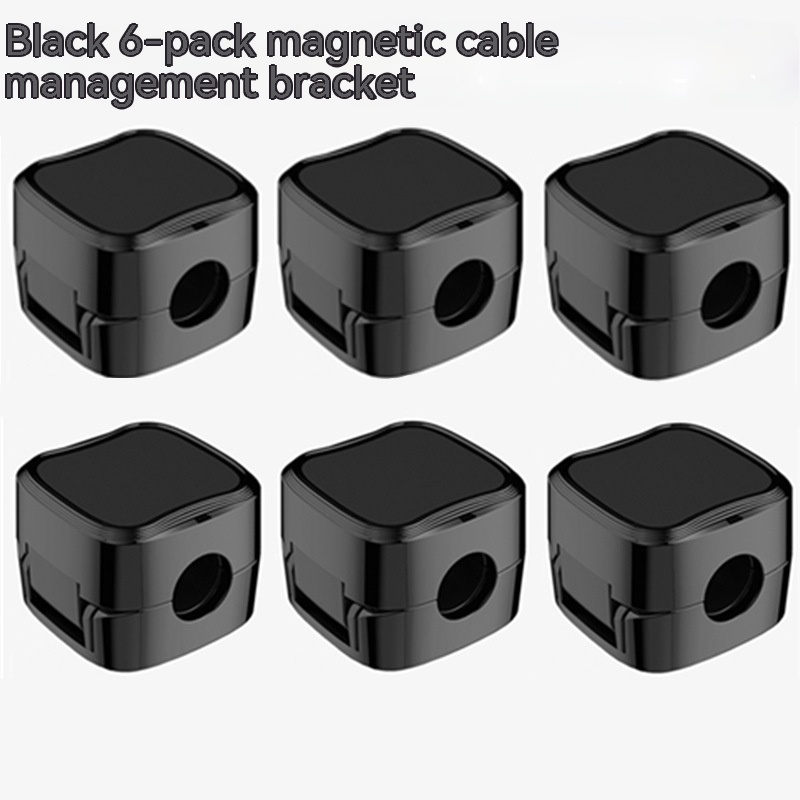 6x Pack Magnetic Cable Clip Cord Holder Desk Adjustable Electric Wire Organizer