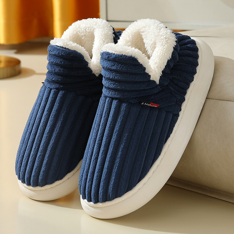 Full Heel Wrap Cotton Shoes Fleece Lined Platform - Picture 13 of 15