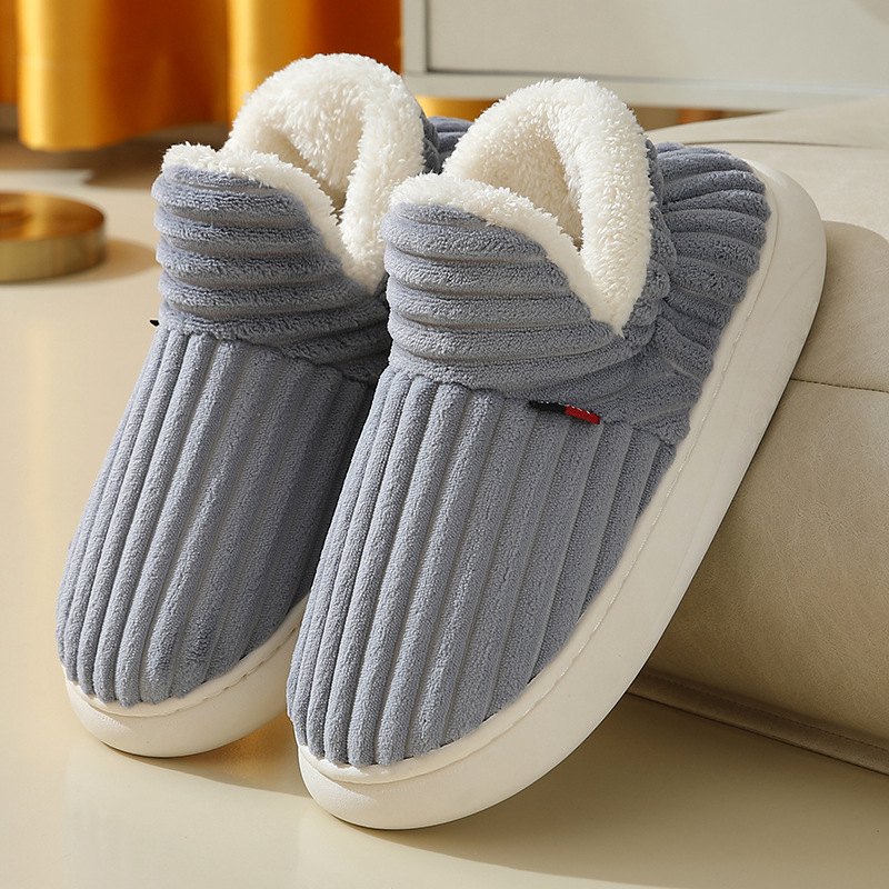 Full Heel Wrap Cotton Shoes Fleece Lined Platform - Picture 11 of 15