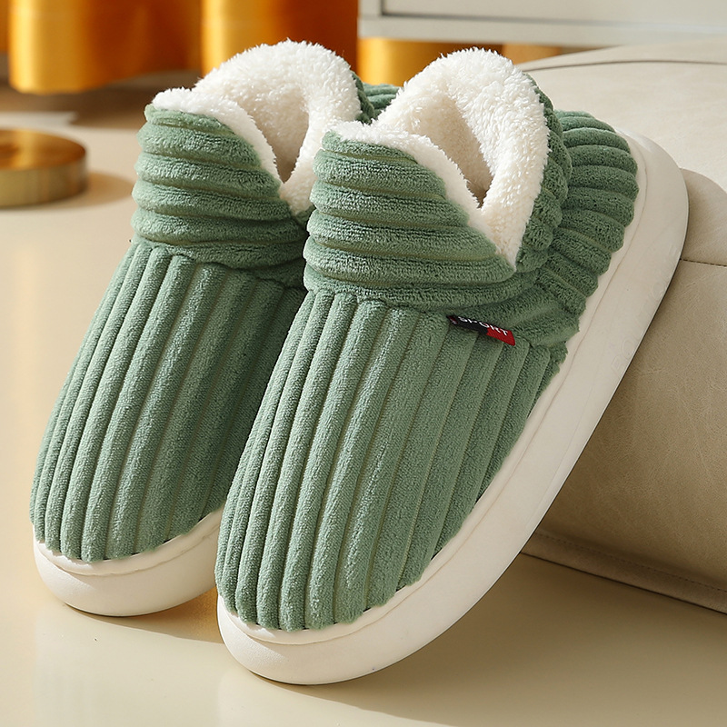 Full Heel Wrap Cotton Shoes Fleece Lined Platform - Picture 12 of 15
