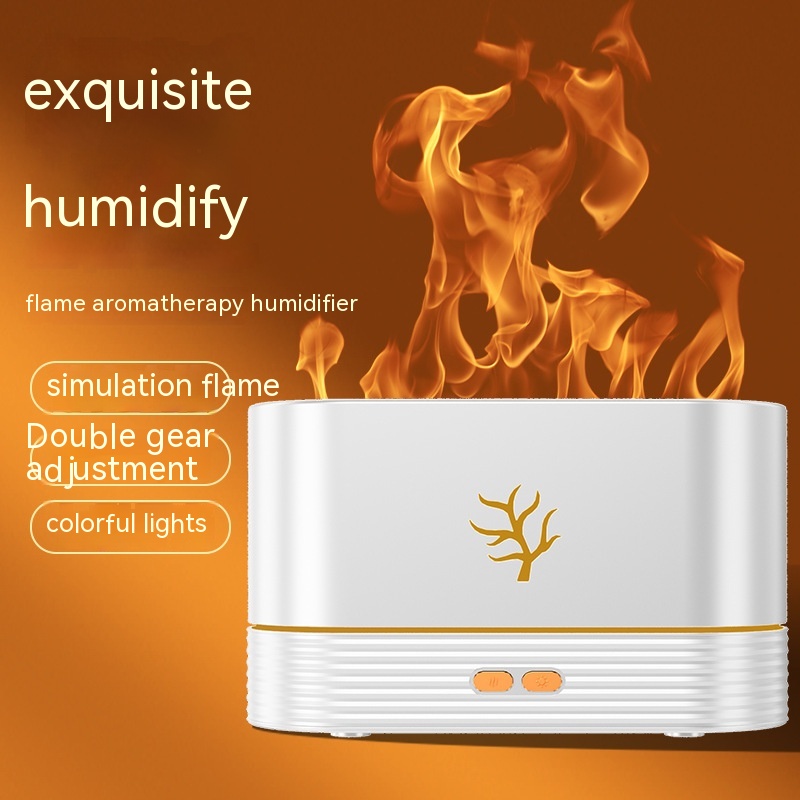 Flamme Luftbefeuchter USB Smart Timing LED Elektro Aroma Diffusor Simulation Feu - Bild 12 von 12