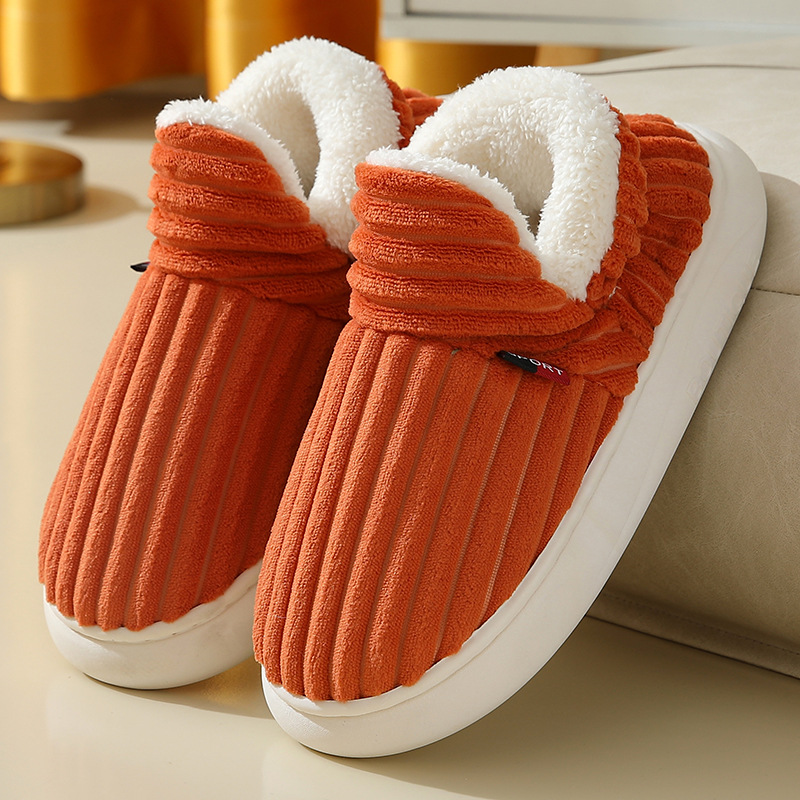 Full Heel Wrap Cotton Shoes Fleece Lined Platform - Picture 14 of 15