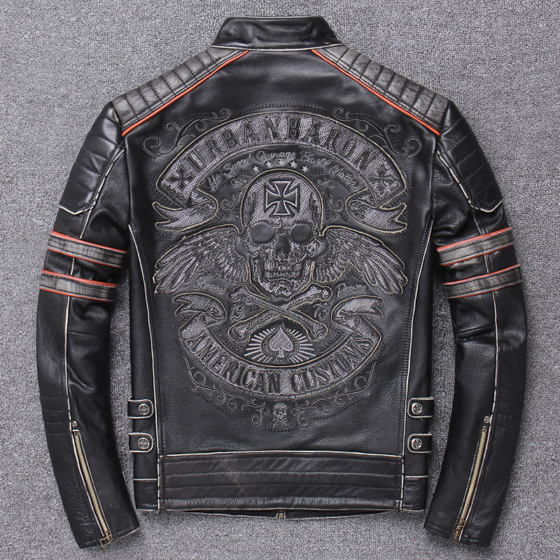Pre-owned Harley-davidson Harley Genuine Leather Clothes Men's Motorcycle Riding Motorcycle Clothing Slim In Black