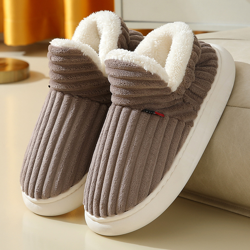 Full Heel Wrap Cotton Shoes Fleece Lined Platform - Picture 10 of 15