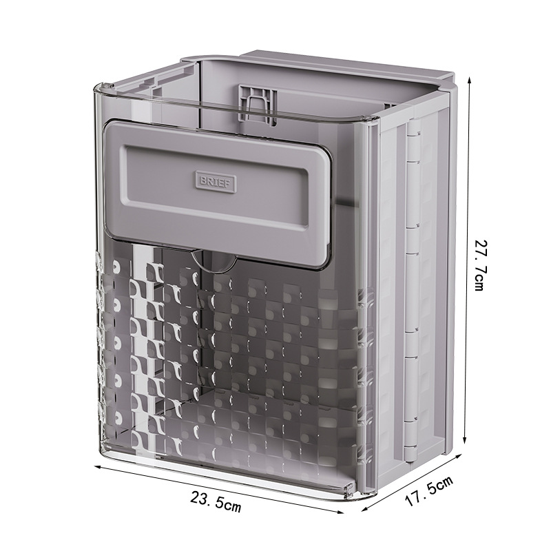 Kitchen Folding Trash Cans Easy Wall Hanging Space Saving - Picture 12 of 13
